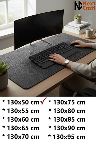Next Craft Desk Protector Mouse Pad Large Felt Gaming Mat 3mm Anthracite Colo...