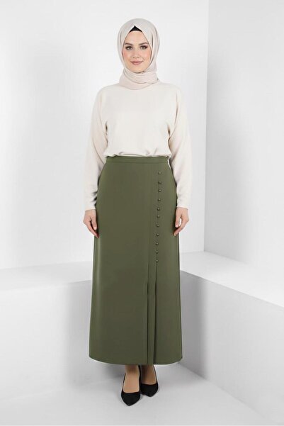 Alvina تنورة مفصلة بأزرار 60512