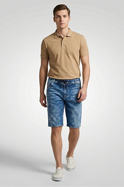 Diesel Men Washed Denim Shorts, Blue