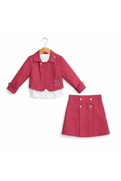 Gocoland Barbie Tweed Girls' Jacket Skirt Set