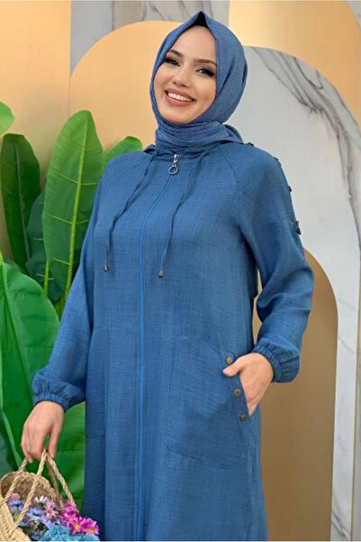 TRENDTESETTÜR حقيبة كتف نسائية باللون الأزرق الداكن (النيلي) مع تفاصيل أزرار ...