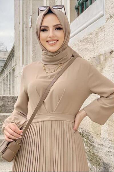 TRENDTESETTÜR KADIN VİZON KUŞAKLI PİLİSELİ TULUM T 4073