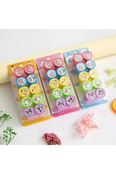 kardelen kırtasiye 6 Adet Kuromi Baskı Mühür Çocuklar İçin Damga Kaşe Eğitici...