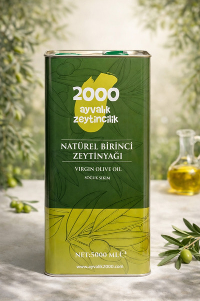 2000 AYVALIK ZEYTİNCİLİK Soğuk Sıkım Natürel Birinci Zeytinyağı 5lt