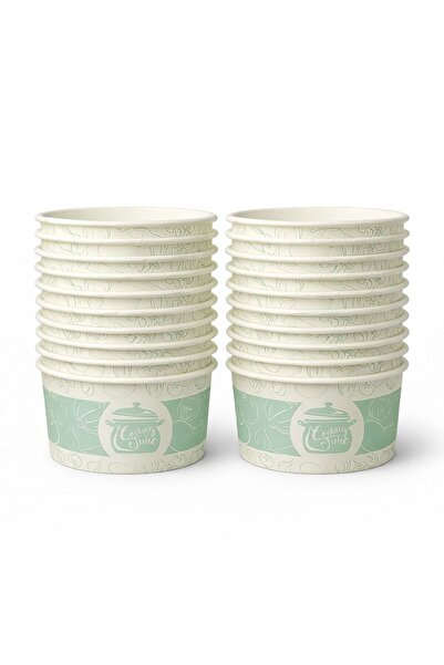 DAYNEX TOPTAN 14 Oz Karton Kağıt Aşure Çorba Tatlı Yemek Kasesi Kullan At Pla...