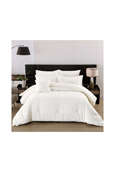 Alhabib bedding مفرش جوري صيفي مقاس كوين 150x200 سم كريمي عدد القطع 5