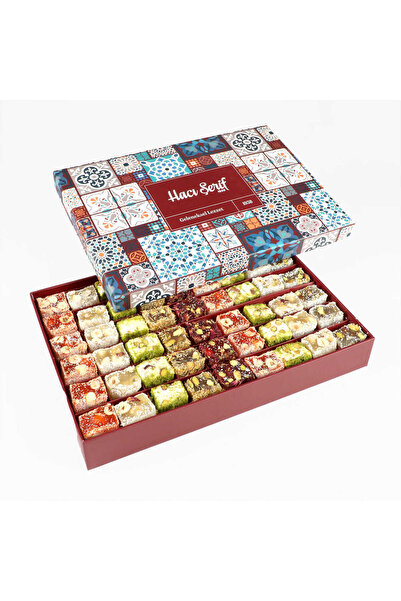 Hacı Şerif Karışık Sultan Lokumu Motif Desenli Kutu 1000gr