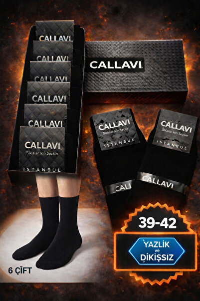 Dikişsiz erkek soket yazlık pamuklu düz kutulu 6 çift