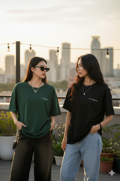 DAXİS Sportwear Company Pachet de 2 tricouri de damă cu imprimeu și guler rotund