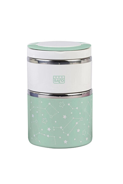 saro ترمس طعام/طعام بطبقتين 820 مل أخضر