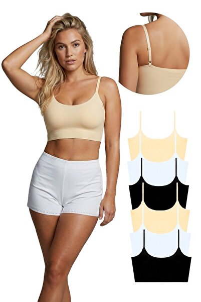 Newlilla 777 Thin Strap Laser Cut 6-Piece Crop Bustier Pack