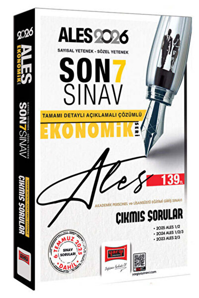 Yargı Yayınları Yargı 2026 Ales Çıkmış Sorular Son 7 Sınav Çözümlü Ekonomik Seri