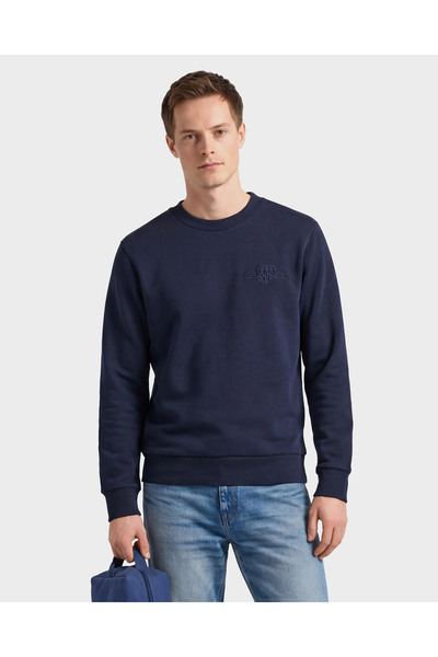 Gant Erkek Lacivert Regular Fit Sweatshirt
