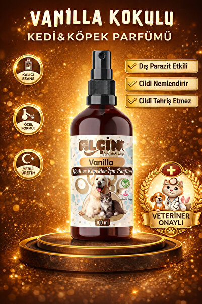 ALÇİN Kedi Ve Köpek Parfümü Parazit Karşıtı Içerikli Vanılla Kokulu 100 ml Ca...