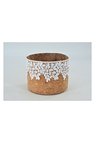 KOÇTAŞ Dantelli Dekoratif Sepet 16x12 Cm