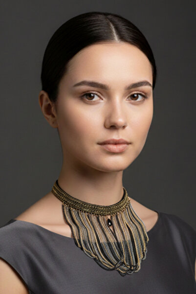 PETEK AKSESUAR GOTİK PUNK ZİNCİR SALLANTILI TASMA CHOKER KOLYE