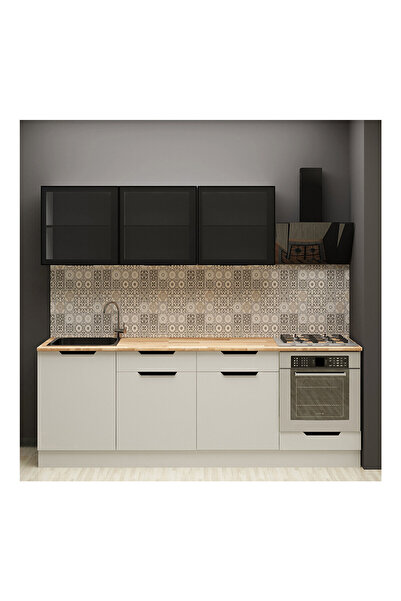 Fly 240 cm Cam Modüllü Mutfak Dolabı Ank.