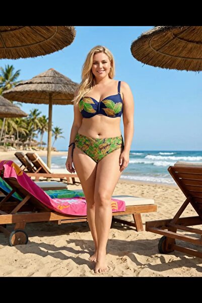 hazelin Жіночий бікіні великого розміру з підкладкою, прикрашений камінням, з...