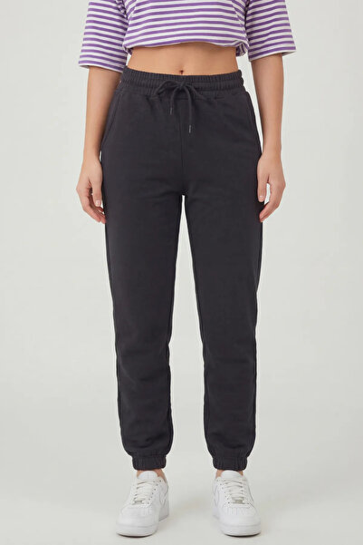 defys Γυναικείο ελαστικό παντελόνι με τσέπες σε κανονική εφαρμογή Jogger Anth...