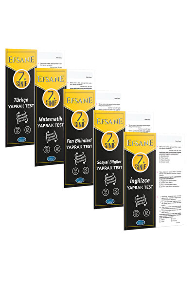 Efsane Yayınları 7.sınıf Tüm Dersler Yaprak Test Seti