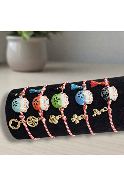 EL YAPIMI (5 Pieces) Marteniçka Lucky Cat Bracelet