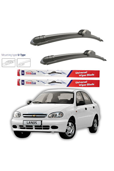 TEAMCAR Set ștergătoare de parbriz față plate pentru Chevrolet Lanos SEDAN