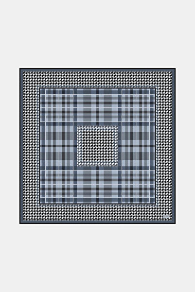 Vakko Twill Silk Scarf - 40715 - Anthracite Black