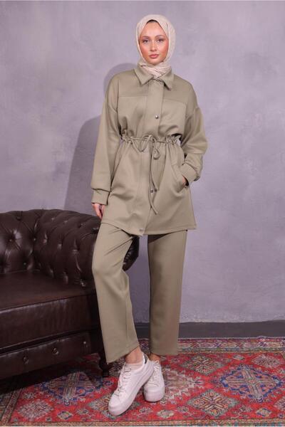 TRENDTESETTÜR KADIN YEŞİL (Y.YEŞİL) PANTOLONLU SCUBA TAKIM T 1453