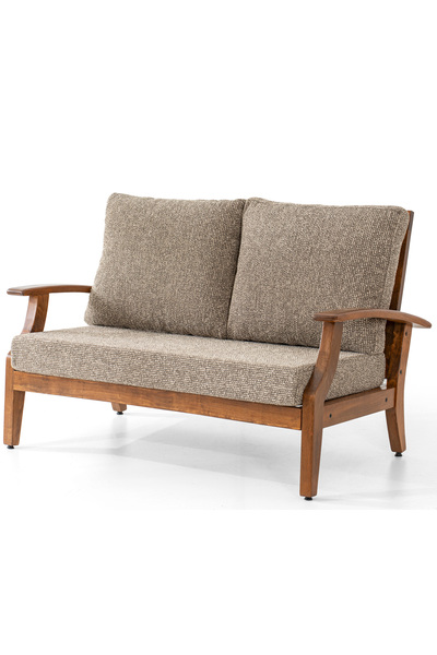 YASÜ Balkon Bahçe Teras Uzanma Koltuğu Ahşap Ikili Berjer Koltuk Kanepe Sanda...