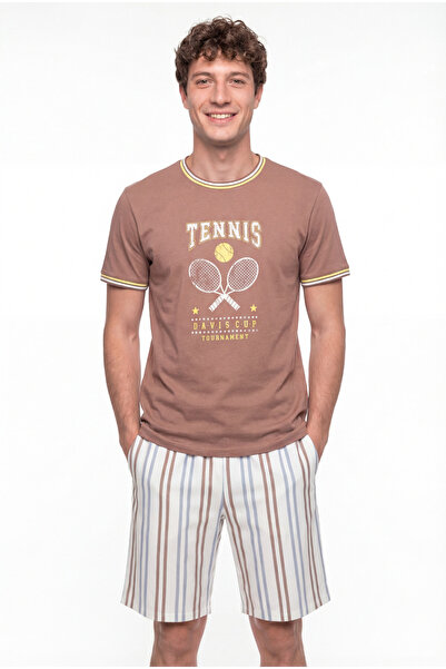 Penti Men's Colorful Rust Retreat Pajama Set