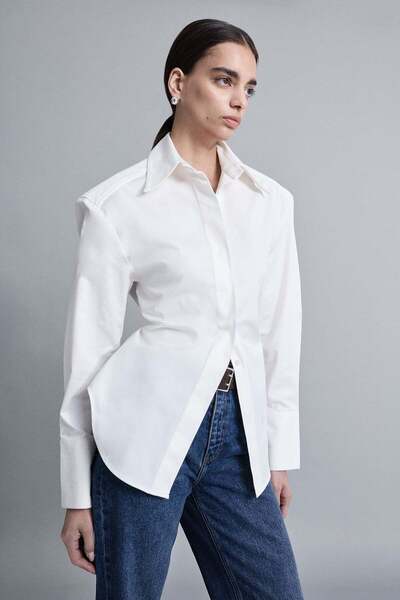 VATKALI Cămașă cu umeri puternici, mulată pe corp