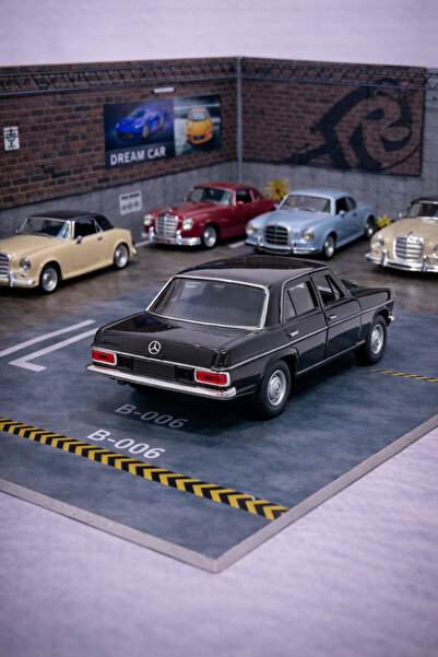 MODEL HEDİYELİK Mercedes Benz W114 Metal Araba Nostalji Siyah