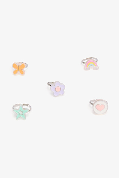 Penti Colorful Girl's 5-Piece Ring Set