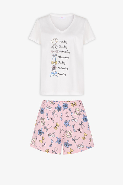 Penti Pink Bow of the Day Shorts Pajama Set