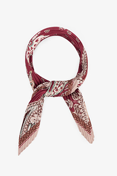 Penti Bordo Denisa Şal Desenli Bandana