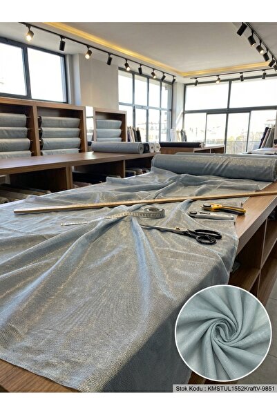 LEVENT ÖZEL Dekoratif Keten Efektli Tül Perdelik Kumaş 100en300boy