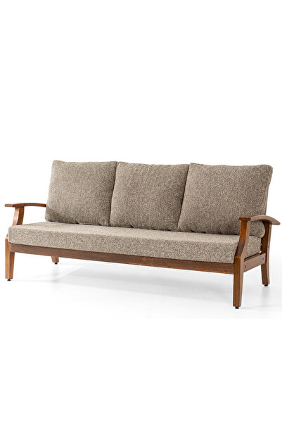 YASÜ Balkon Bahçe Uzanma Koltuğu Ahşap Üçlü Berjer Koltuk Kanepe Sandalye Kah...