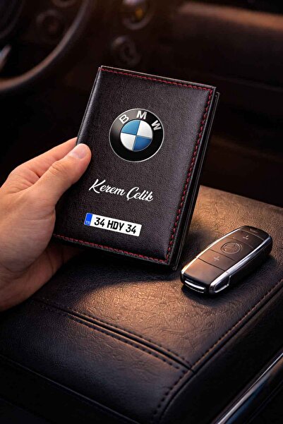 HEDİYEDİYE Kişiye Özel BMW Logolu Termo Deri Ruhsat Kabı