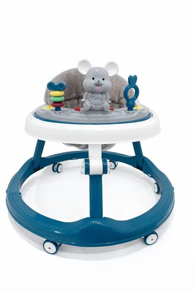 dehkah مشاية أطفال قابلة للطي 3 في 1 مع صينية أنشطة موسيقية، ارتفاع قابل للتع...