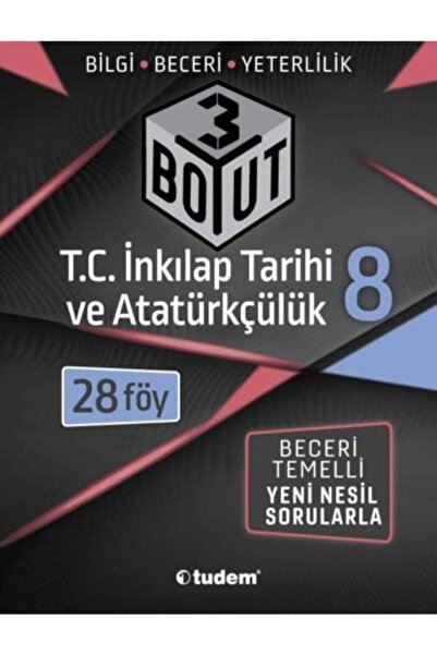 Tudem Yayınları Tudem 8. Sınıf Inkılap Tarihi 3 Boyut Yeni Nesil Sorular 2023