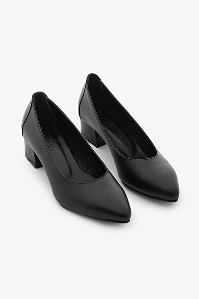 SAYL أسود جلد أصلي ديلي كورت نسائي قصير حذاء بكعب