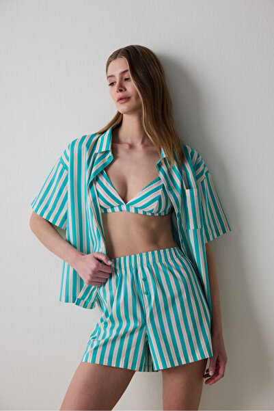 Penti Sutien multicolor triunghi țesut