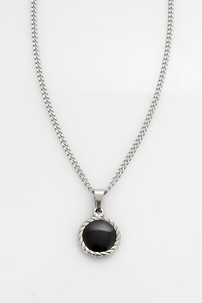 UKHWD SUPPLY 316L Çelik Minimal Madalyon Kolye KA1196SY