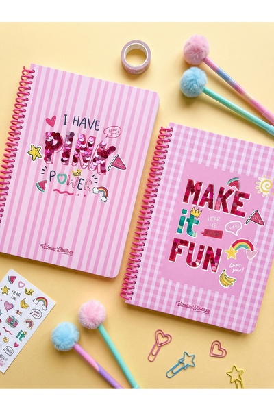 Victoria's Journals A5 Spiral School Notebook Set of 2 – Plain Soft Touch Cover