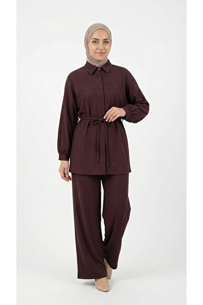 MİHRA STORE Πουκάμισο Behin με κορνίζα στο μπροστινό μέρος με ρέλι i Σετ παντ...