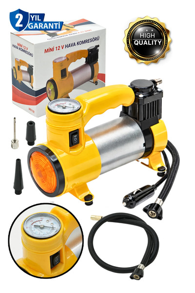 MOONSHOP Pro Seri Çelik Gövde Pistonlu 12 V 160 Psi Dakikada 85 Lt Araç Araba...