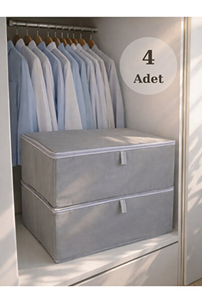 Venita Home 4-Piece Multi-Purpose Storage Box in Zipper Box Form, Closet Orga...