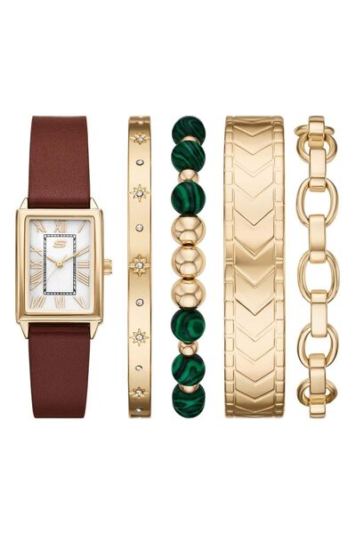 SKECHERS SR9131 Kadın Kol Saati ve Bileklik Seti