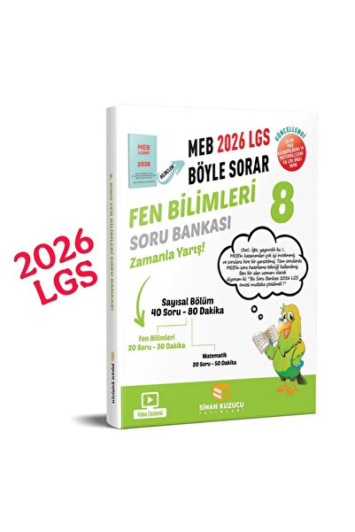SİNAN KUZUCU YAYINLARI Sinan Yayınları 8. Sınıf Lgs Fen Bilimleri 2026 Soru B...