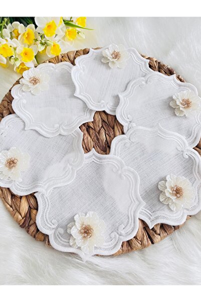 KUMSAL ÇEYİZ 6 Adet Sunumluk,Kahve Sunum Peçetesi,Sunum Peçetesi,Kahve Peçetesi